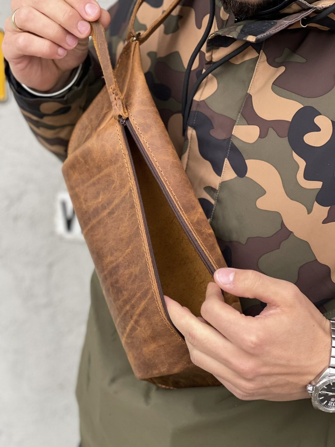 Мъжка кожена чанта Конгур compact  |  Кожени чанти