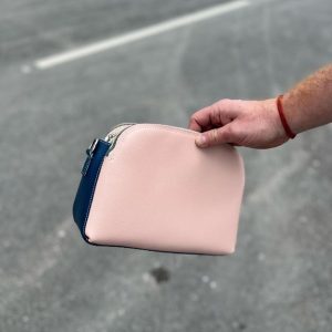 Кожена чанта Мермера розово  |  Дамски портмонета