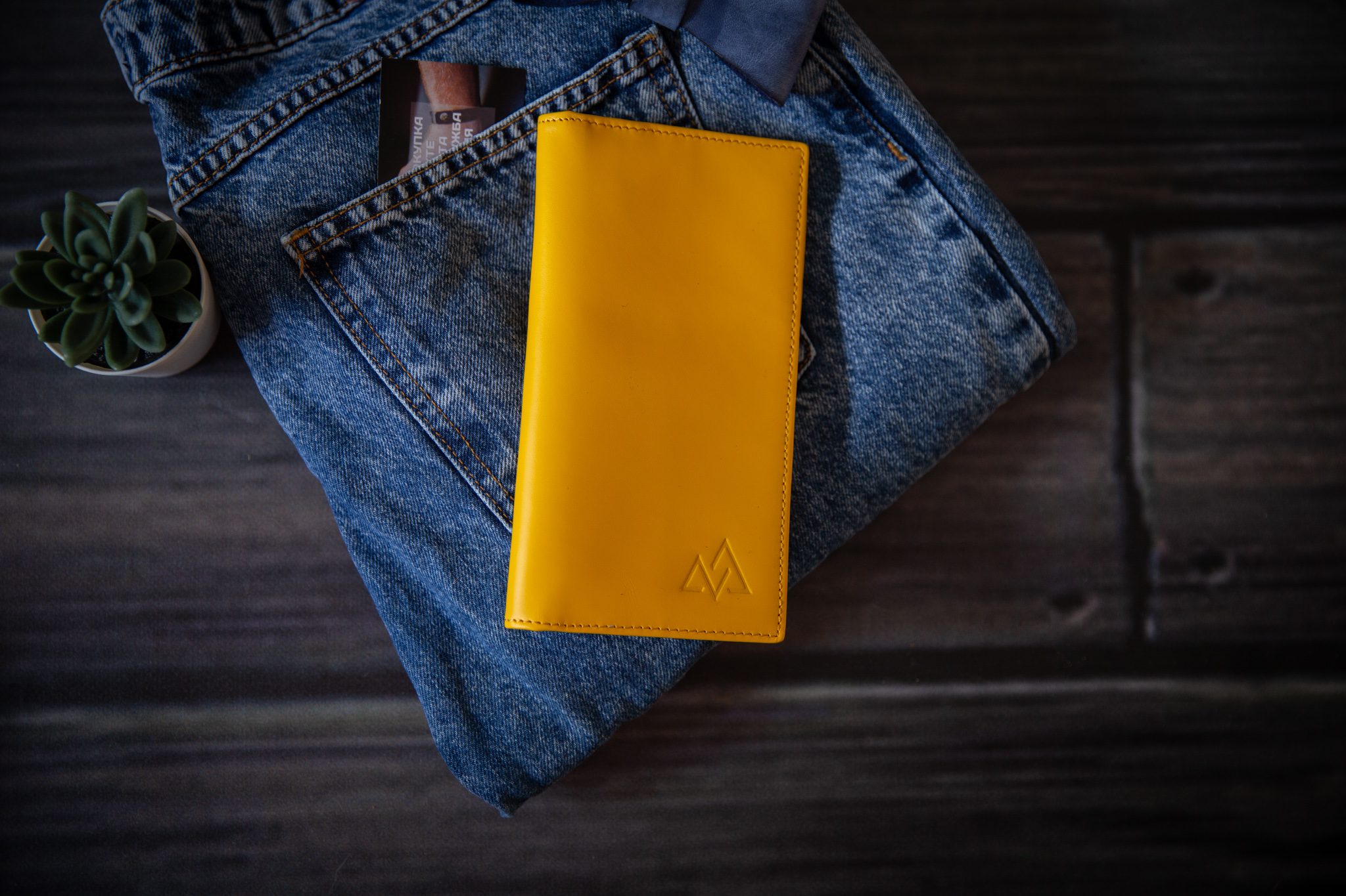 Кожен портфейл Черни връх RFID защита  Yellow Limited NEW COLECTION  |  Дамски продукти